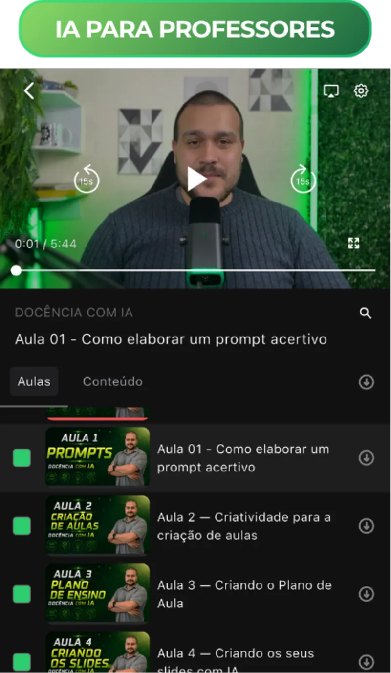 Aluno Gleison - Curso de IA para Professores